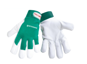 RĘKAWICE OCHRONNE ZE SKÓRY KOZIEJ Z LOGO INTERMAG